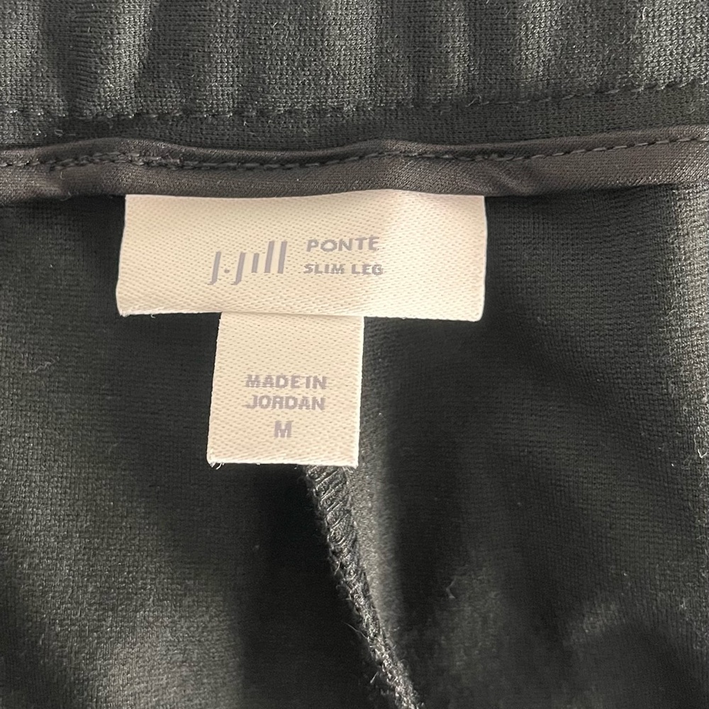 J. Jill Ponte Slim Leg Pants - Black